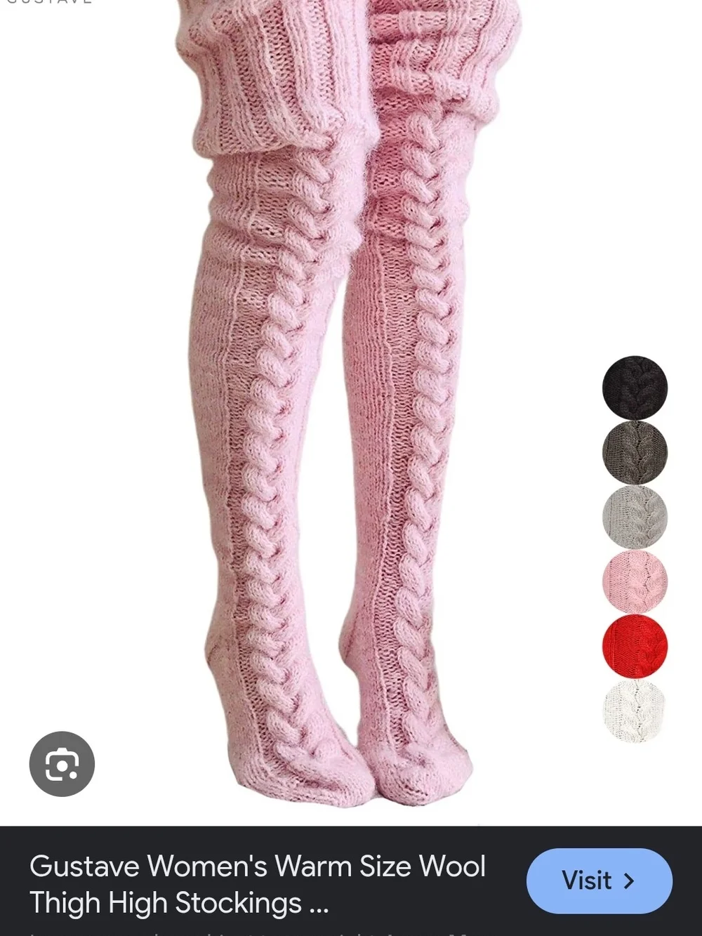 3 Pack Cozy Cable Knit Over-the-Knee Socks - Gray, Pink, Burgundy